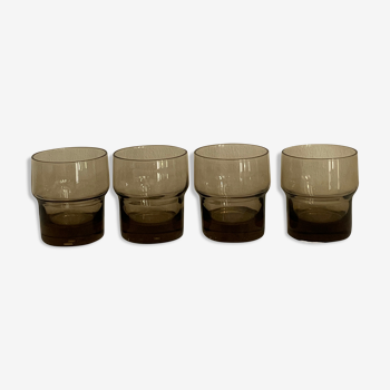 Lot de 4 verres fumés Mobil 70