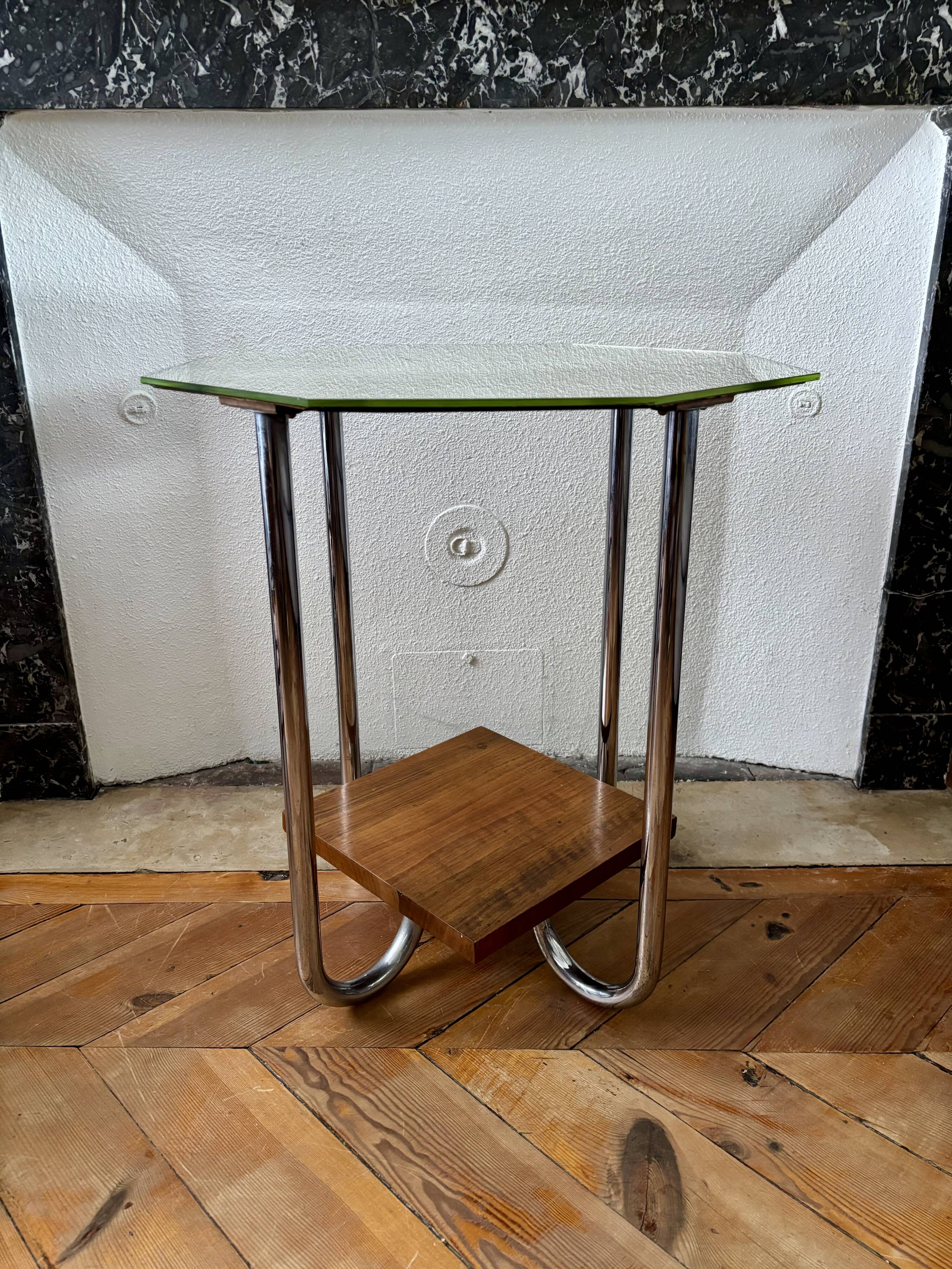 Vintage 1930s Art Deco pedestal table