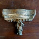 Antique gilded wooden frieze, shelf support