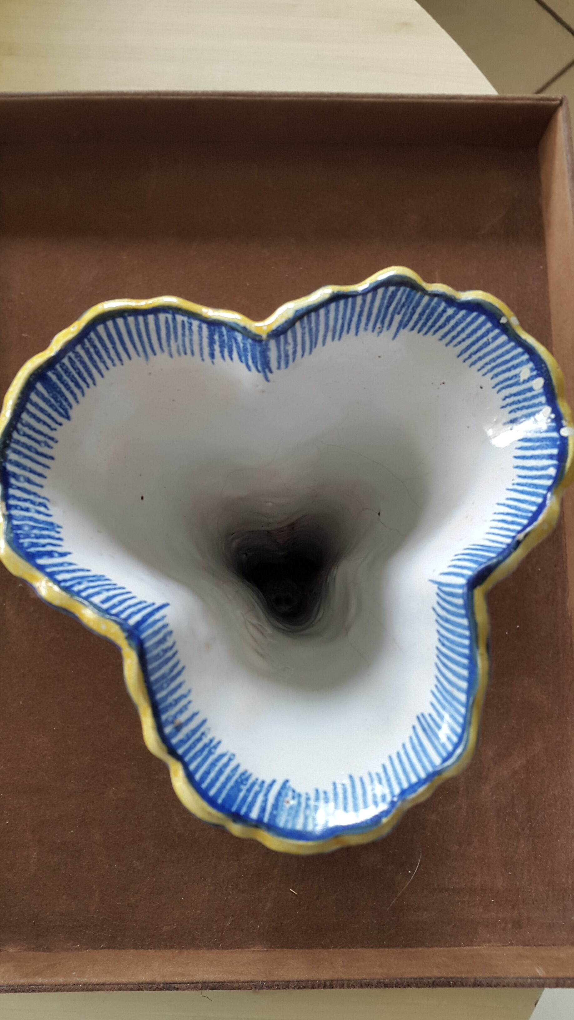 Desvres earthenware vase