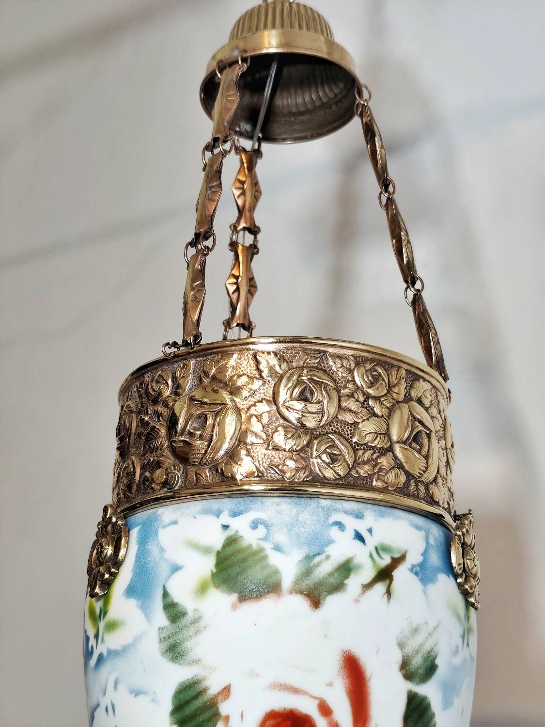 "Art Nouveau" ceiling lamp. Spain, 1930s.