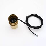 Paire de lampes dorées, Danemark, années 1950