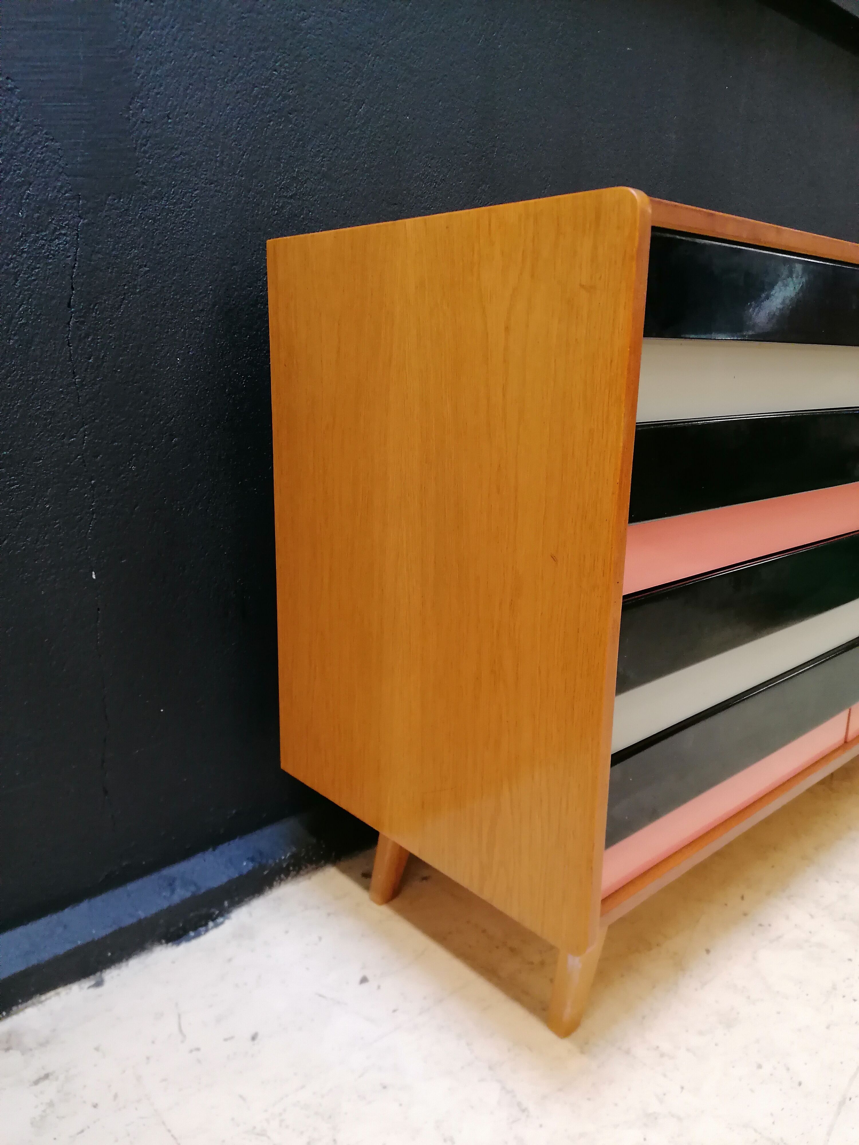 Jiri Jiroutek pink and black dresser 60s