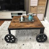 Industrial coffee table