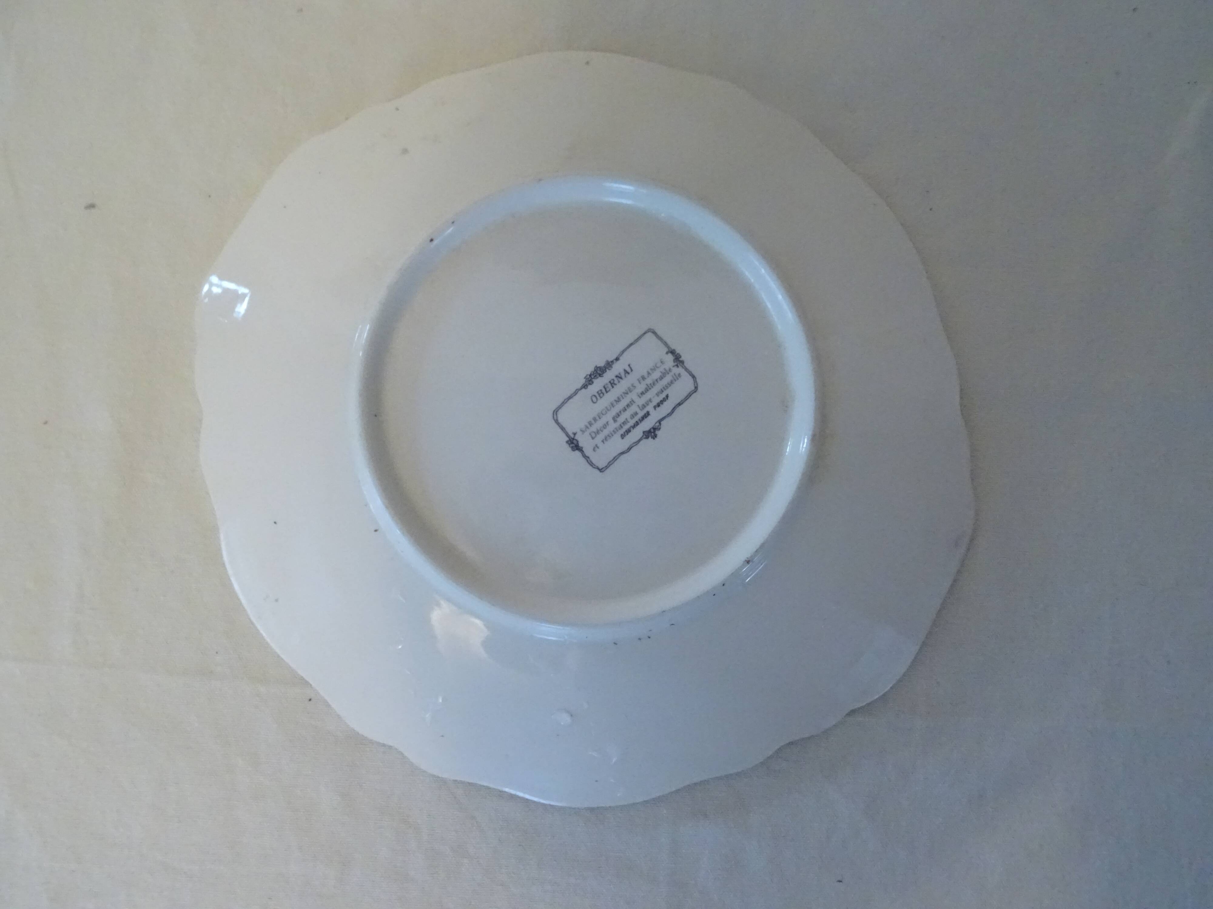 Dish Sarreguemines Obernai H. Loux Alsace faience