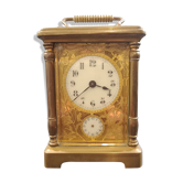 Pendulette d'officier en bronze doré et ciselé  XIXe