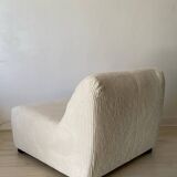 White corduroy armchair