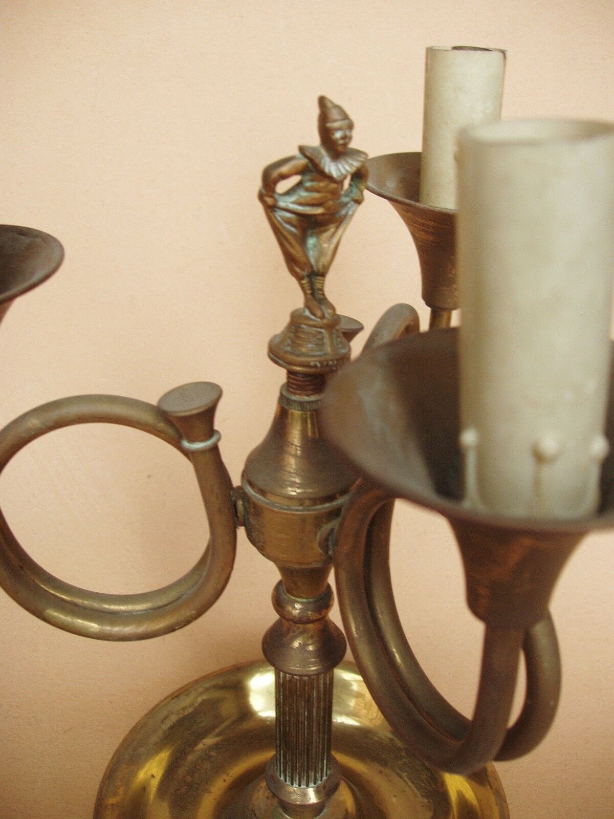 American table lamp 3 brass lights, 1950