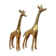 Pair brass giraffes