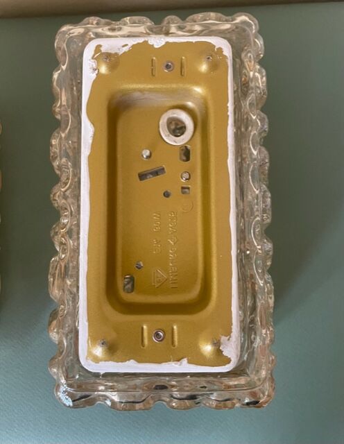 Two Limburg wall lamps in amber glass, circa 1960