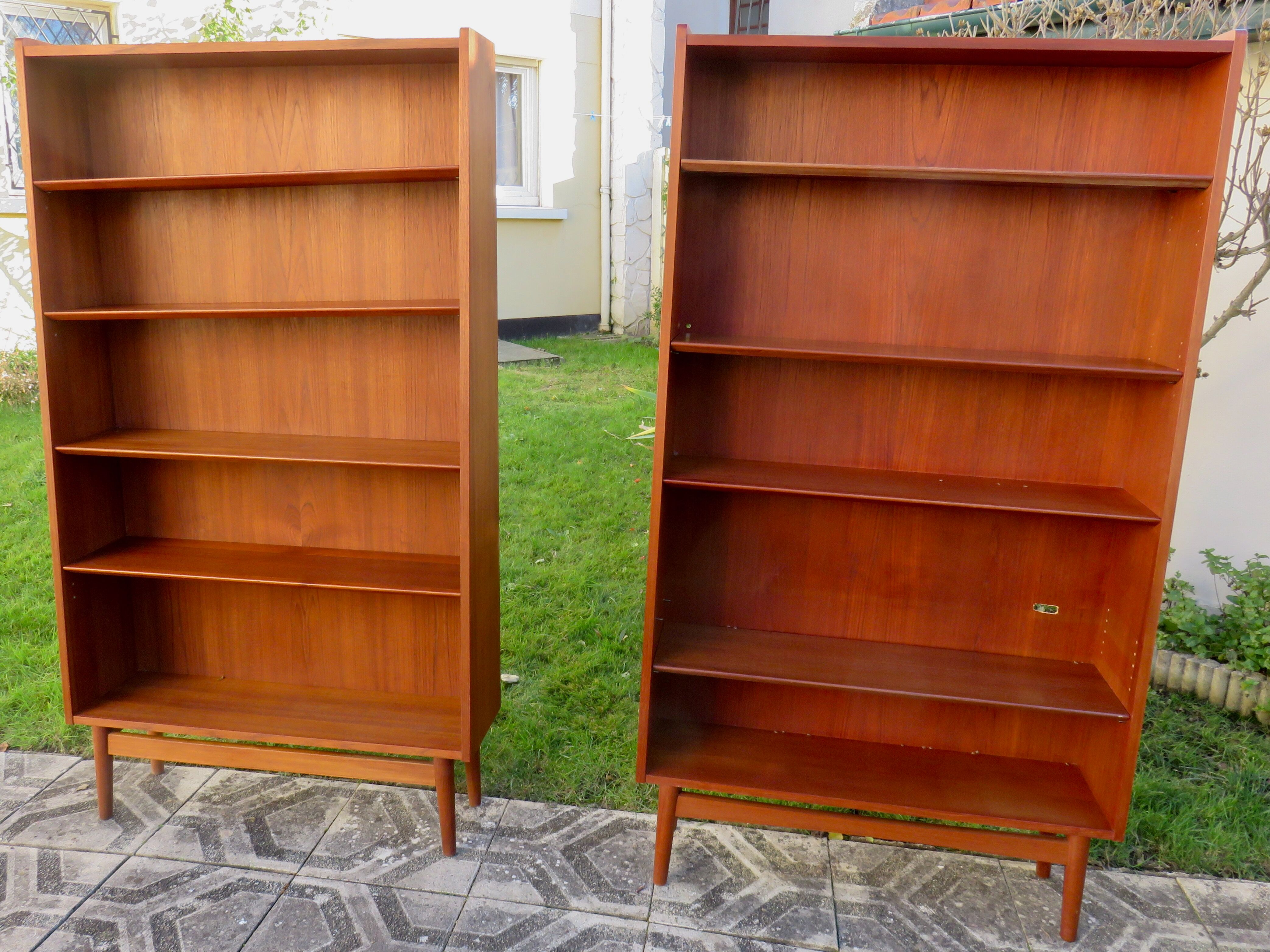 Pair of teak bookcases by Johannes Sorth. Denmark 1960