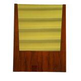 Luciano Frigerio, mod. Barium solid walnut mirror, Frigerio di Desio 1970s