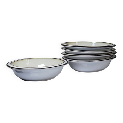 8 bols, assiettes creuses Denby England en grès, années 80-90