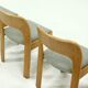 Set of 4 sculptural dining chairs in light oak, 1970s