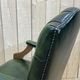 English chesterfield office armchair in green leather from the 1980s
