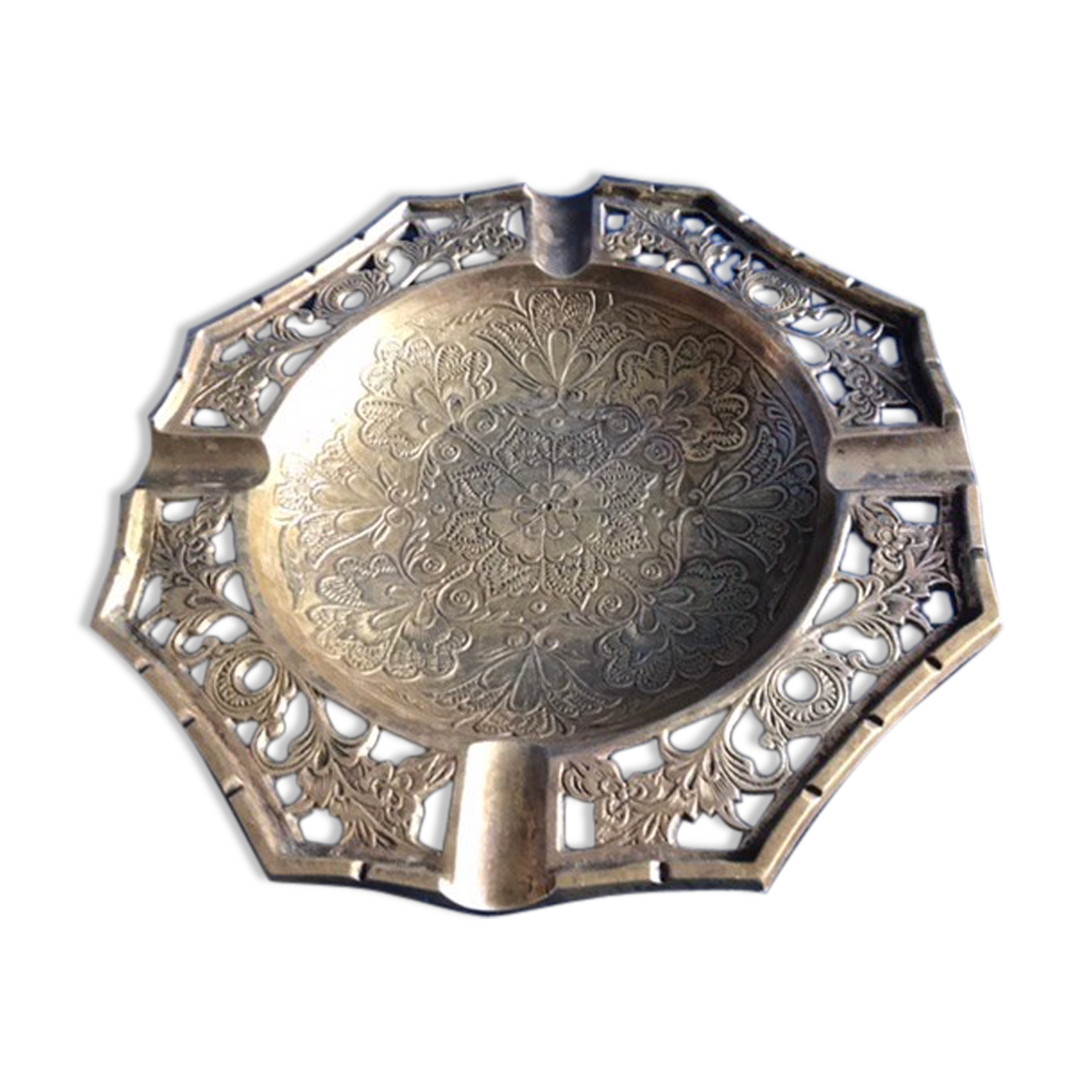 Old bronze cigar ashtray