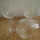 3 Lorraine crystal cognac glasses
