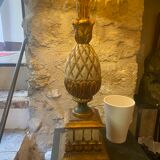 Pineapple lamp in gilded wood