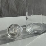 Octagonal glass carafe with stopper, Luminarc France brand