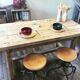 Solid oak farm table 152x72