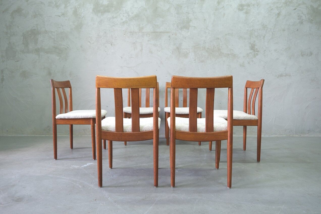 Mid-century teak dining chairs from Vamdrup stolfabrik, 1960s, set of 6