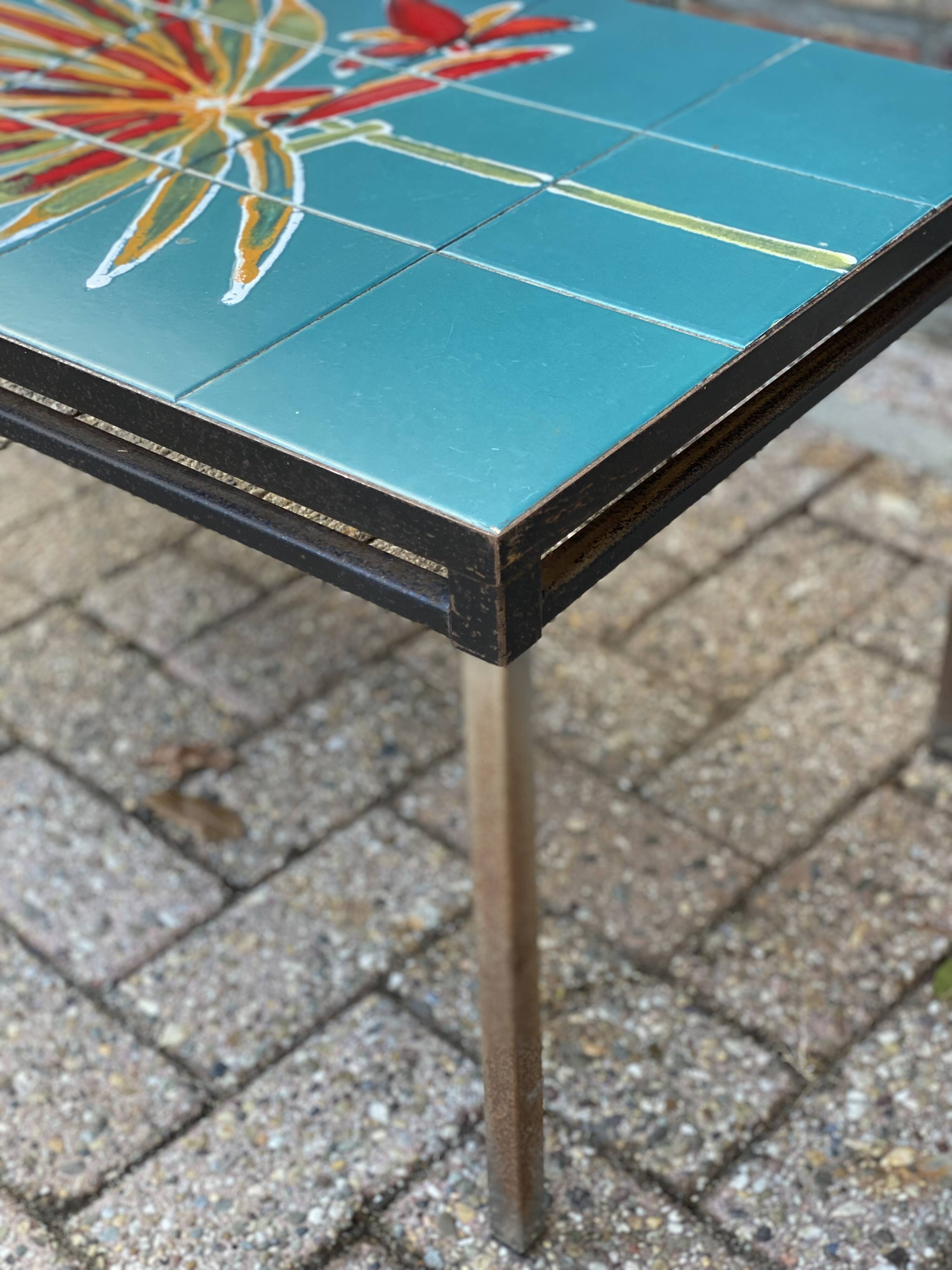Table basse vintage en céramique des années 1960