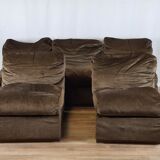 Canapé modulable 5 places en tissu