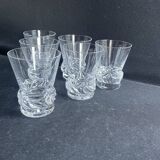 6 Daum Sorcy signed wine glasses