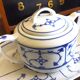Sugar bowl and porcelain top Jäger Eisenberg - Saxon Blue