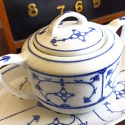 Sugar bowl and porcelain top Jäger Eisenberg - Saxon Blue