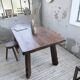 Brutalist oak table by De Puydt, Belgium 1970