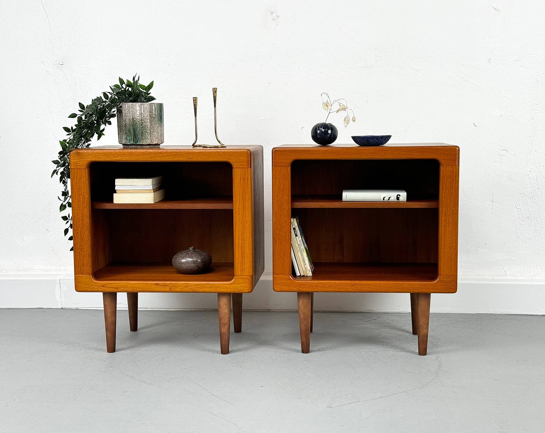 Set of 2 Danish Teak Nightstand by CFC Silkeborg, 1980s
