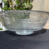 Large cut on bubbled crystal heel