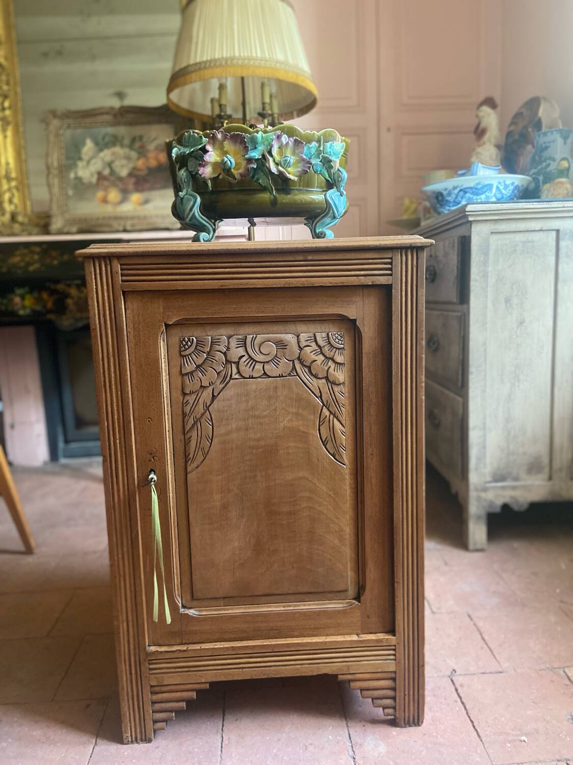 Antique Art Deco walnut sideboard