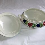 Soupière ancienne faïence Niderviller Moselle grand format pot couvert