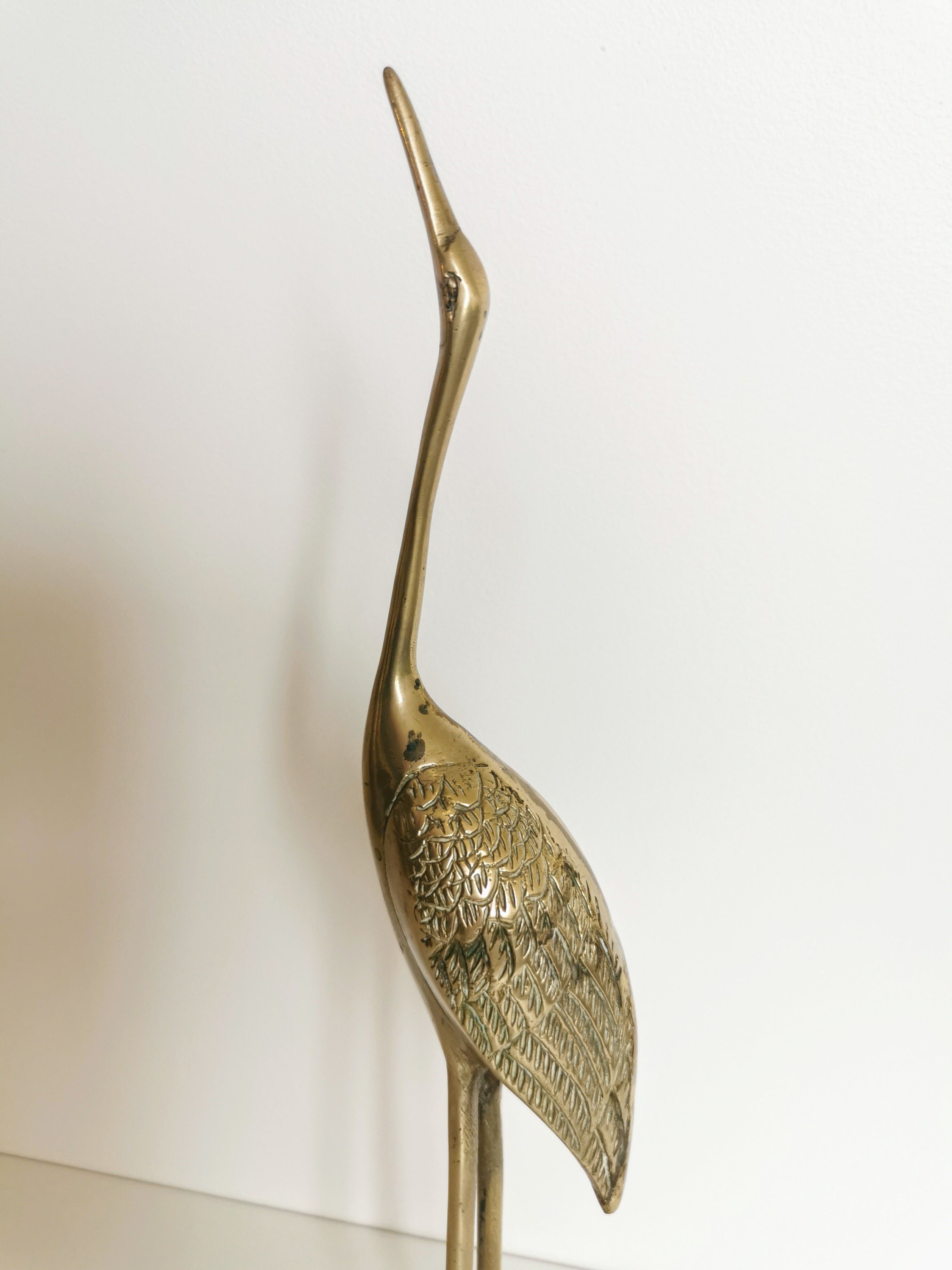 Héron en laiton 30cm