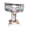 Coupe à fruit en cristal 1900- monture argenté - centre de table monumental