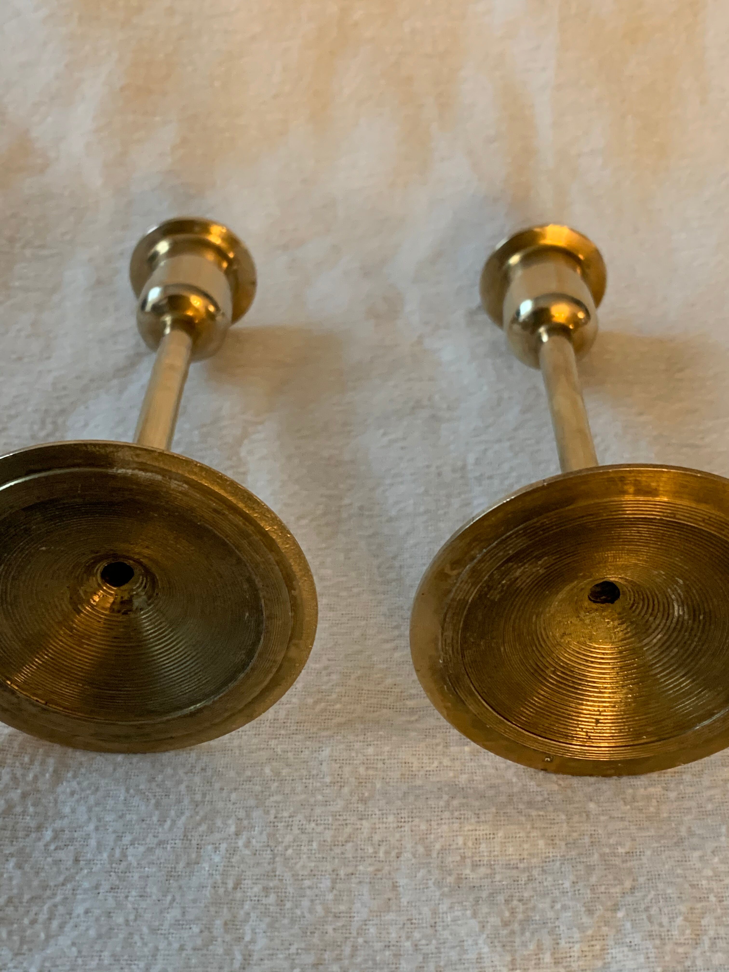 Pair of brass candlesticks