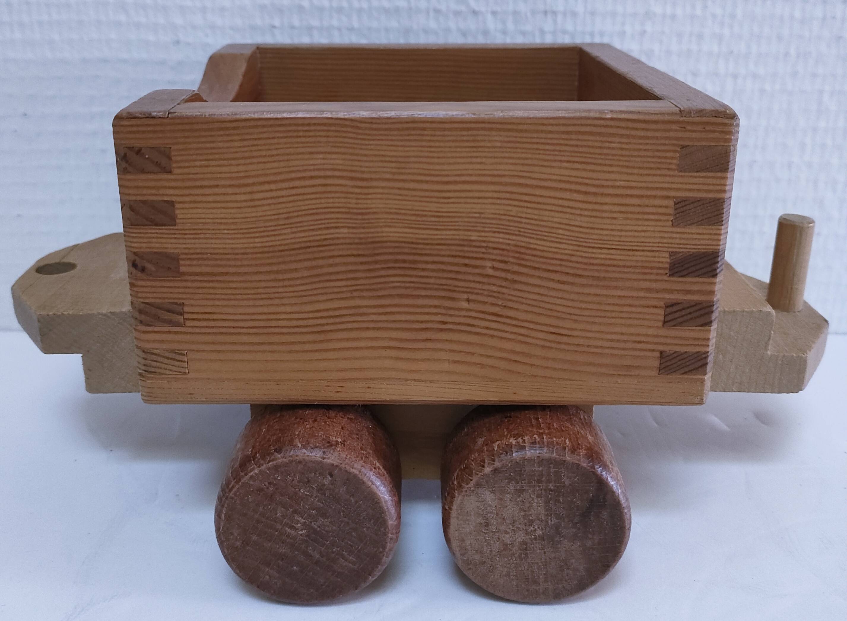 Large wooden train stamped Wog Austria