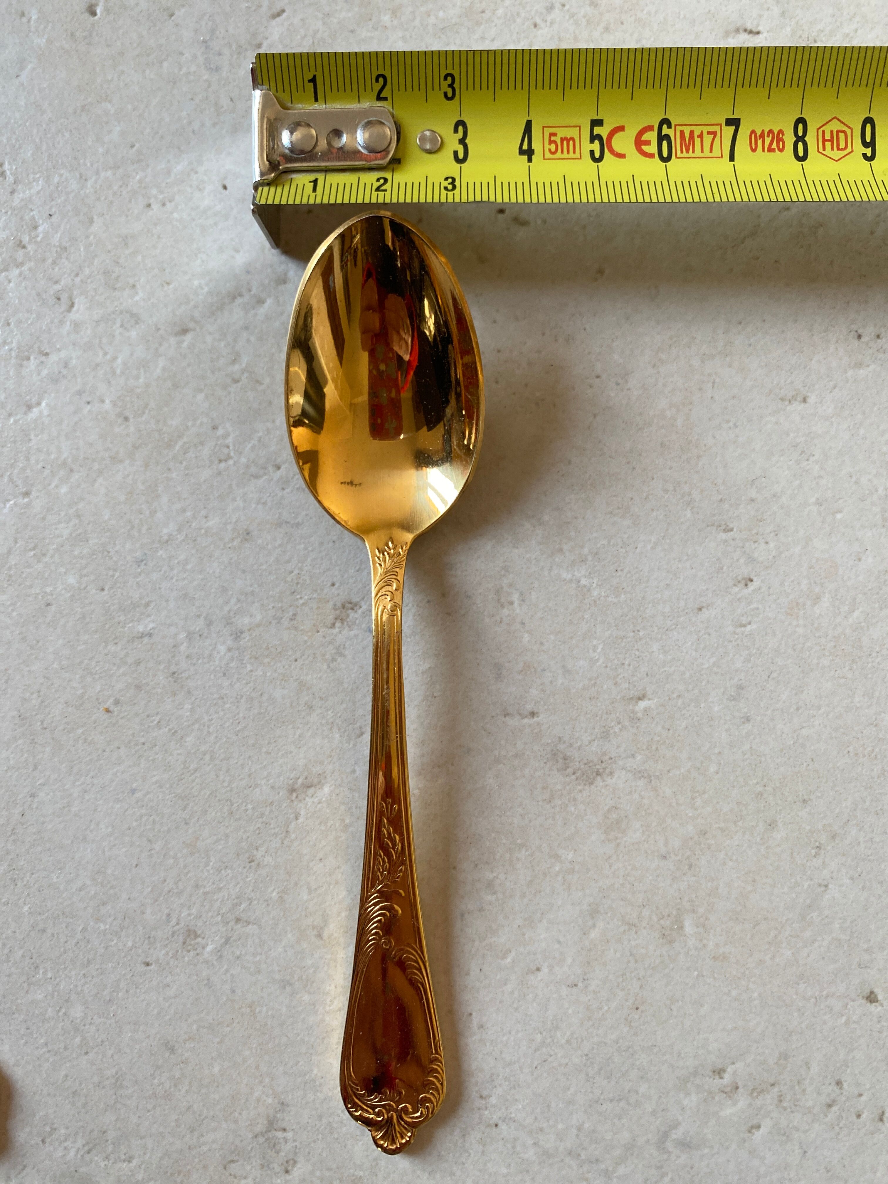 Vintage golden teaspoons