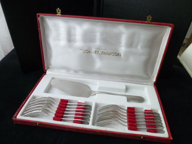 Silver metal cake service François Frionnet