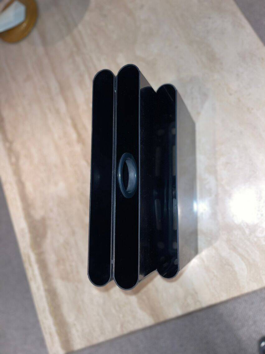 Black “Kartell” magazine rack by Giotto Stoppino, Italy 1970