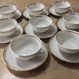 8 coffee, tea or chocolate cups & saucers Ferdinand Deshoulières