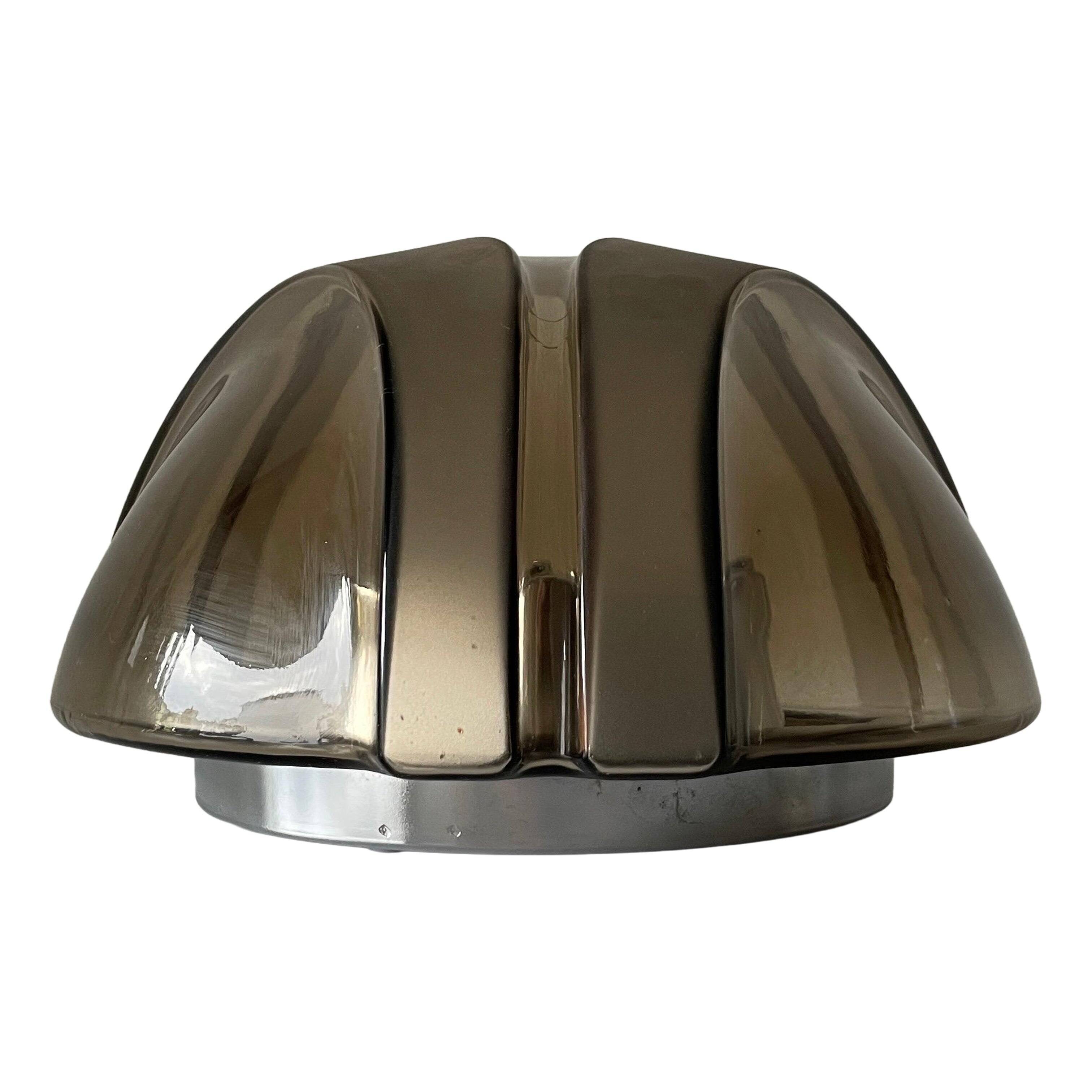 Wall lamp or flush mount in the shape of a dome by Hoffmeister Leuchten, 1960s, Germany.