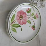 Set of 4 Moulin des Loups dinner plates, 1980, vintage French