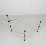 Etagere with 3 glass plates, kidney shape, 1950s