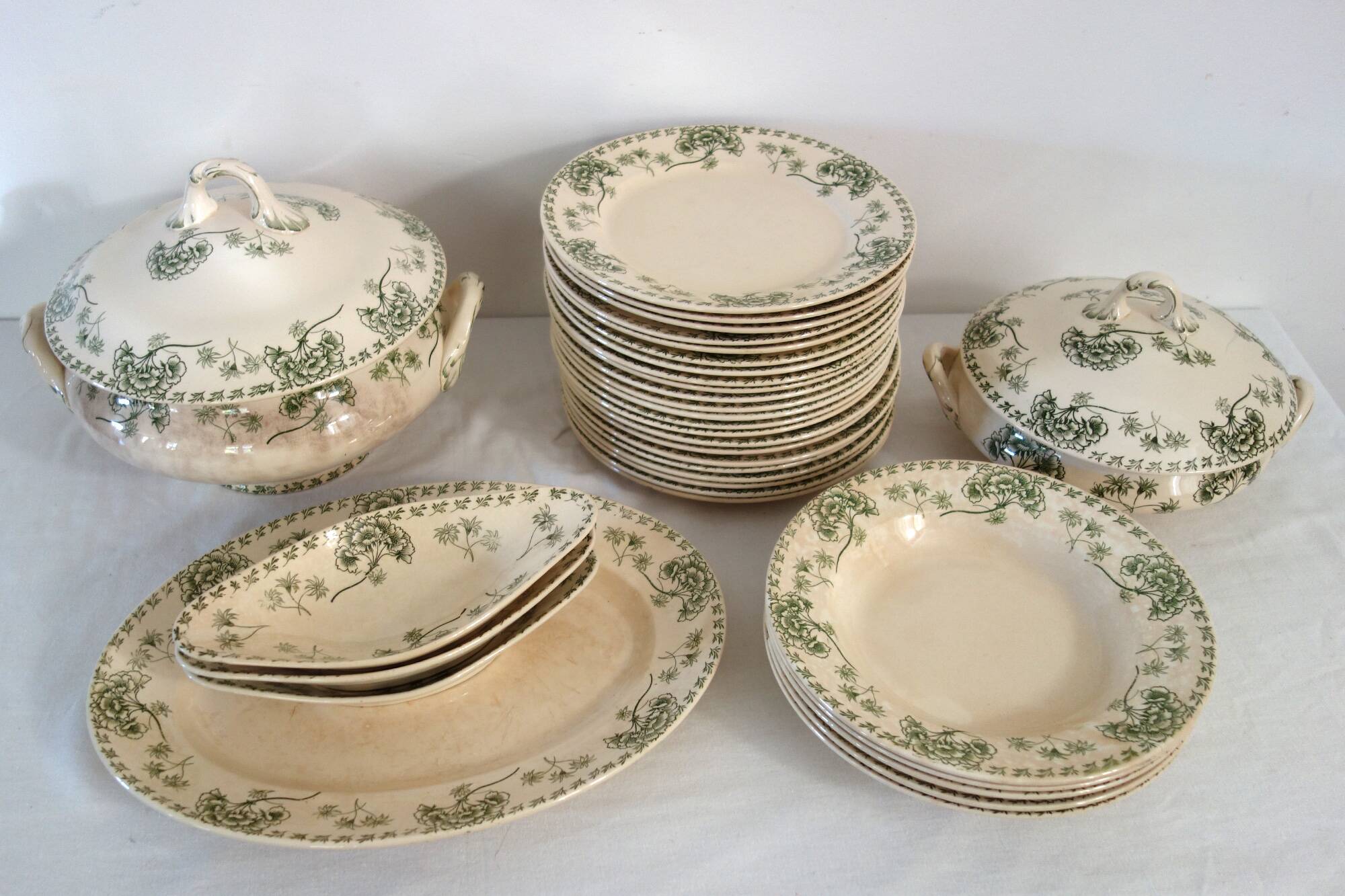 Large oval ironstone platter "Palmyre" Sarreguemines