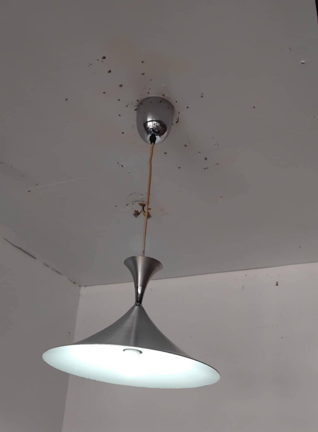 Danish diabolo suspension aluminum and chrome