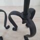 Large metal candlesticks in Brutalist style