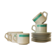 Coffee/tea set of 6 cups and assorted cups - Oxford Model 4979 Brazil